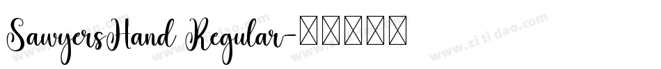 SawyersHand Regular字体转换